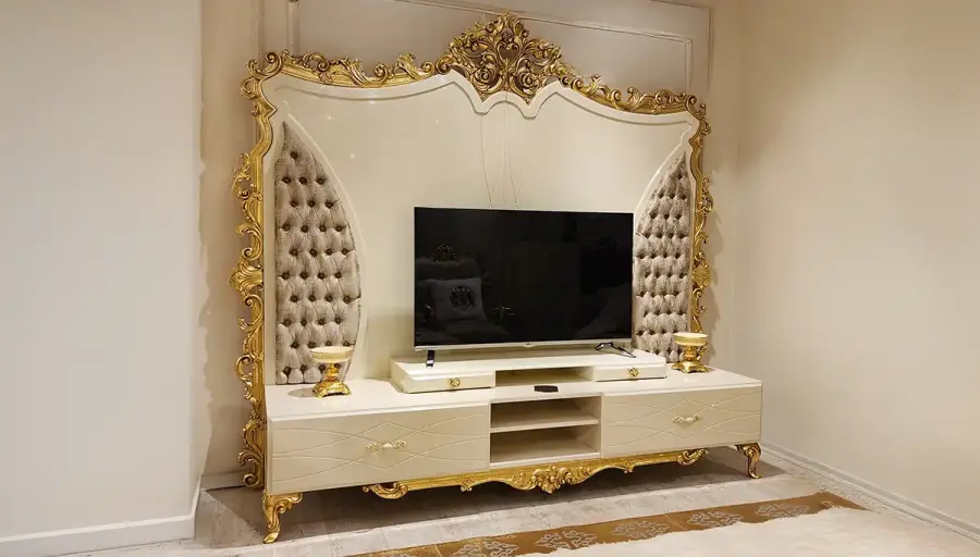 İnci Krem Klasik Salon Takımı - 7