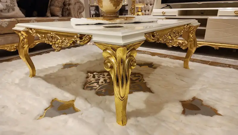 İnci Krem Klasik Salon Takımı - 6