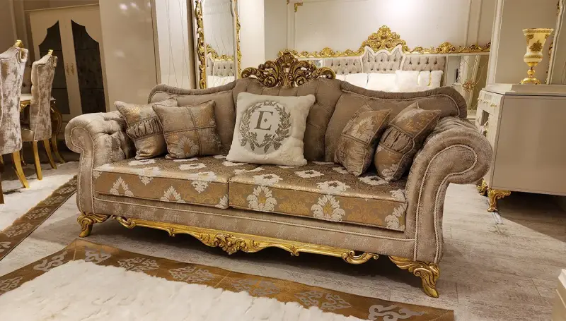 İnci Krem Klasik Salon Takımı - 3