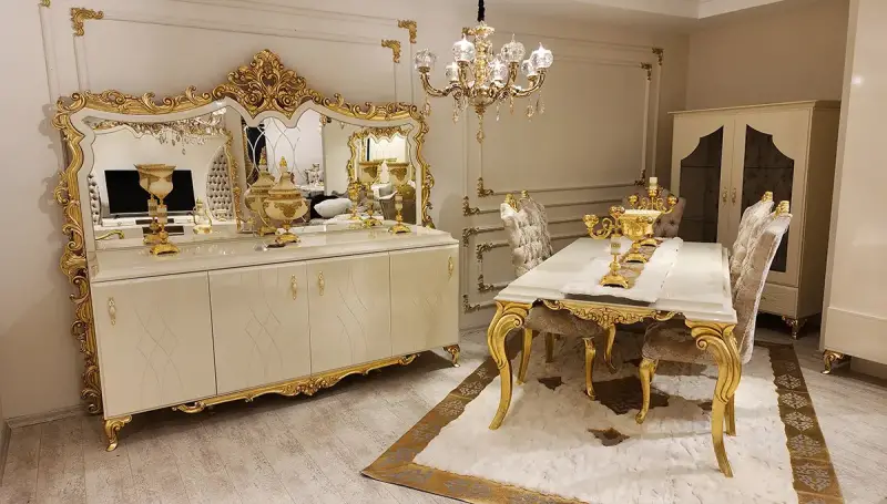 İnci Krem Klasik Salon Takımı - 2