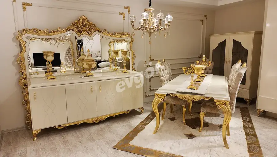 İnci Krem Klasik Salon Takımı - 2