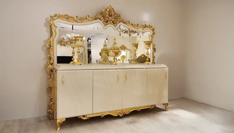 İnci Krem Klasik Salon Takımı - 11