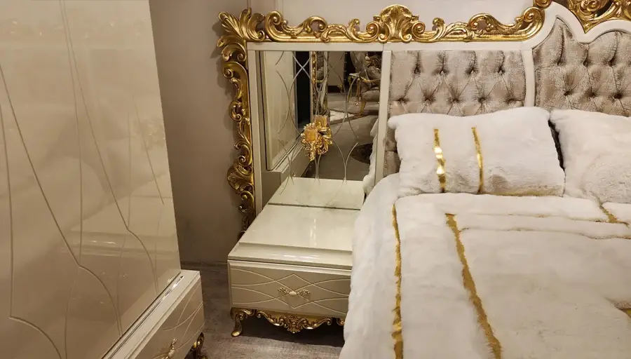 İnci Krem Klasik Yatak Odası - 6