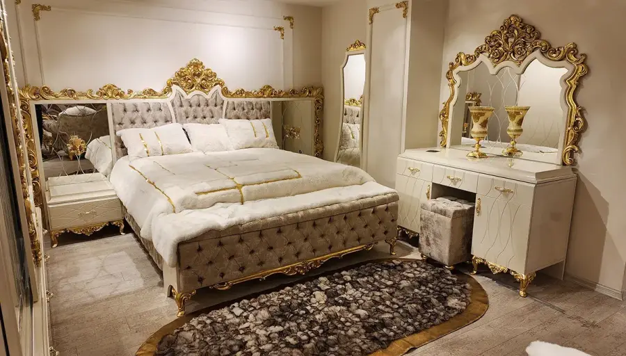 İnci Krem Klasik Yatak Odası - 1