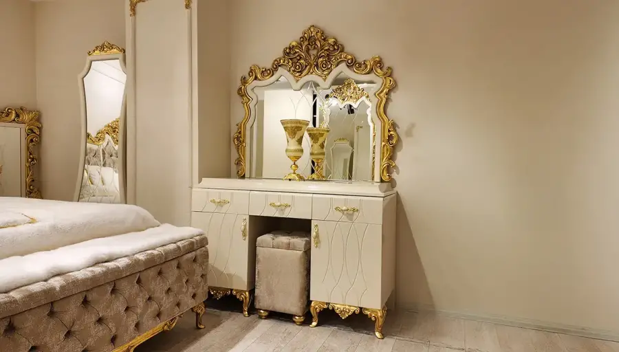 İnci Krem Klasik Yatak Odası - 5