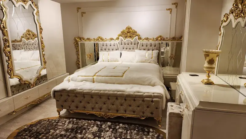 İnci Krem Klasik Yatak Odası - 2