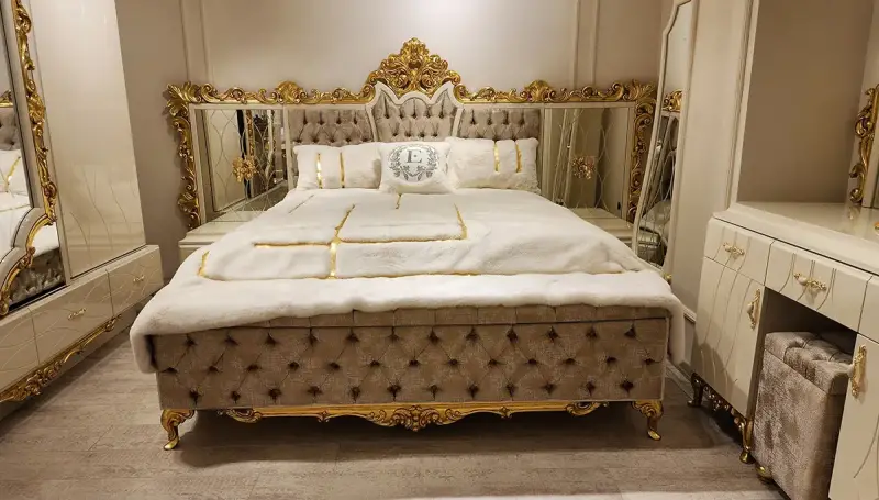 İnci Krem Klasik Yatak Odası - 3