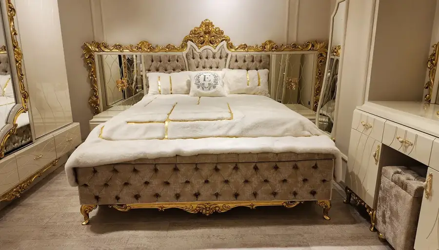 İnci Krem Klasik Yatak Odası - 3