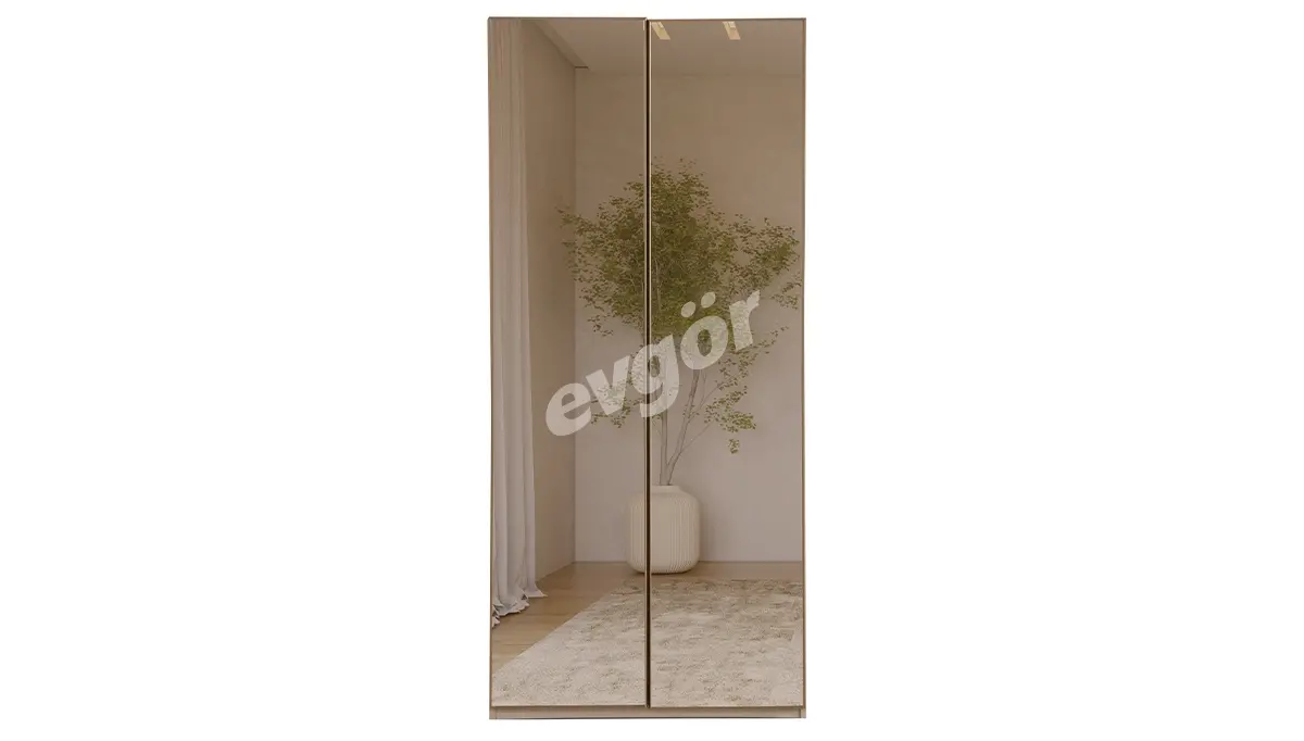Karan Modern İkili Askılıklı Reflekte Dolap