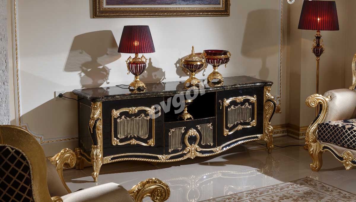 Kayıhan Siyah Klasik TV Sehpası - 1