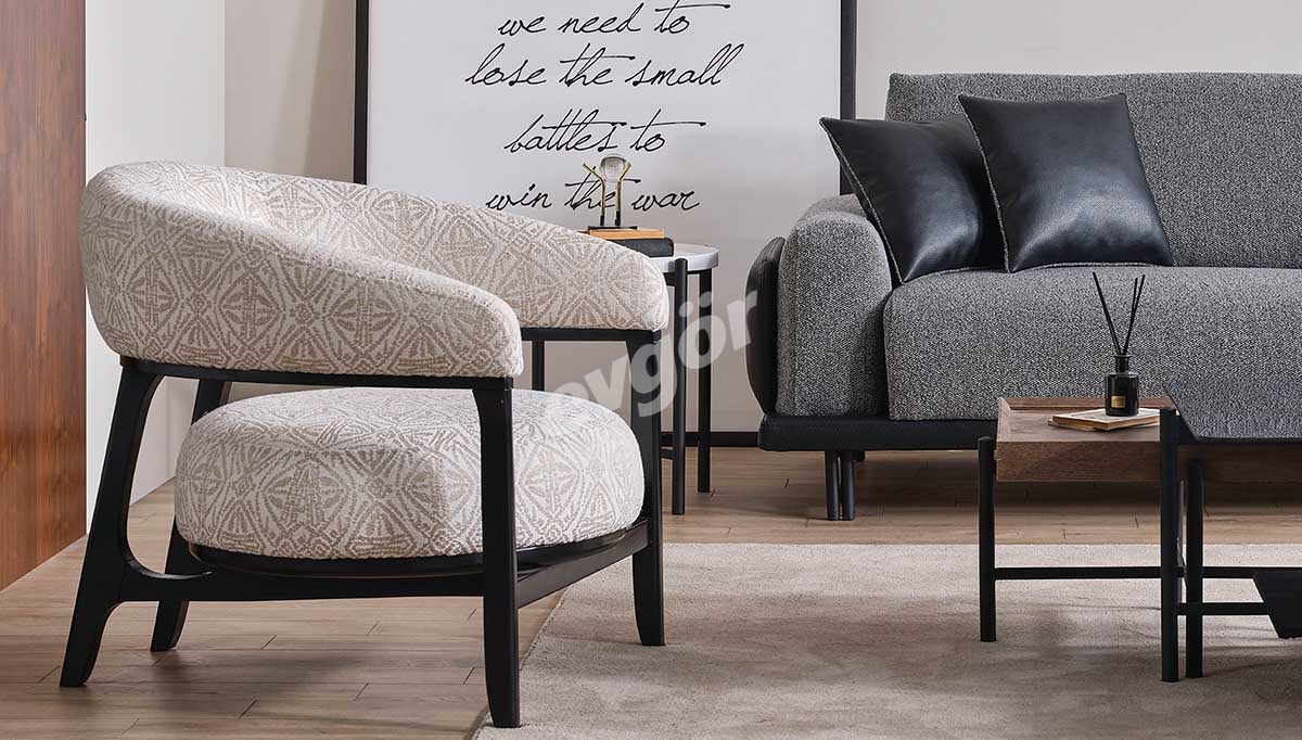 Lamego Grey Sofa Set