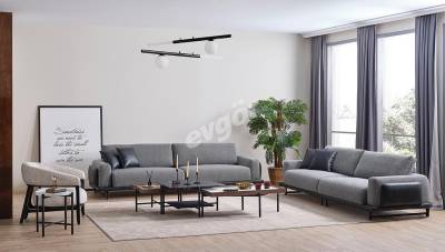 Lamego Grey Sofa Set - Thumbnail