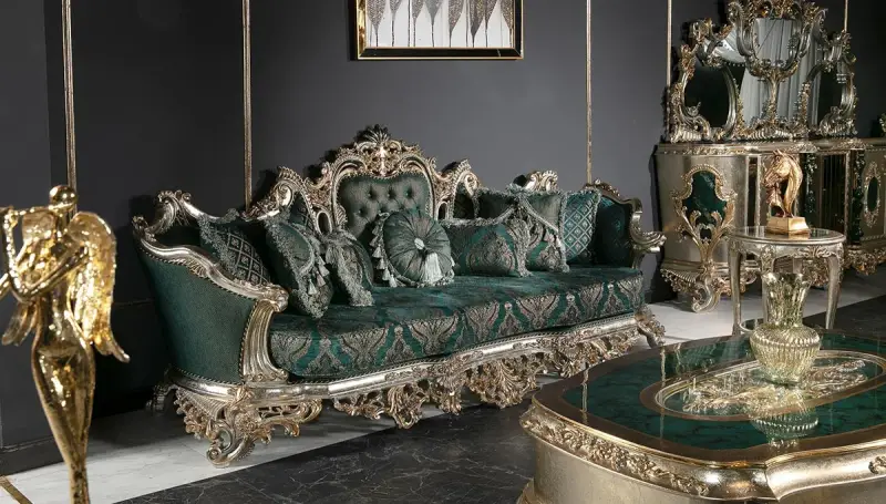 Lapseki Yeşil Klasik Koltuk Takımı - 2