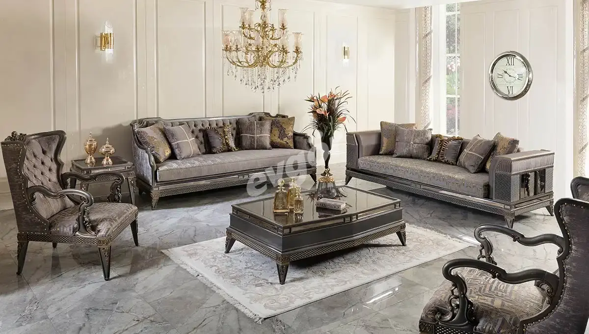 Lavena Art Deco Sofa Set Evgor Furniture