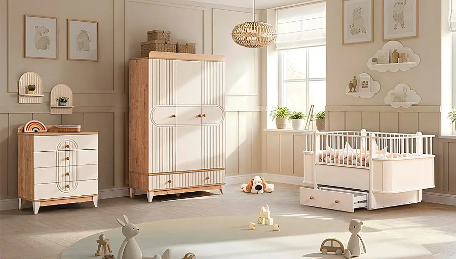 Layla Meşe Bebek Odası - 1