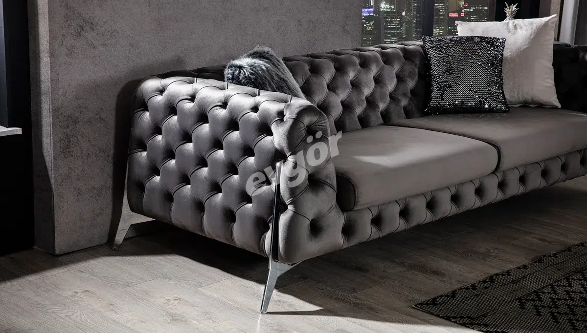 Leksan Metal Ayakli Sofa Set