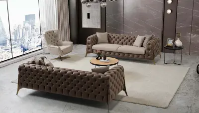 Leksan Modern Sofa Set - Thumbnail