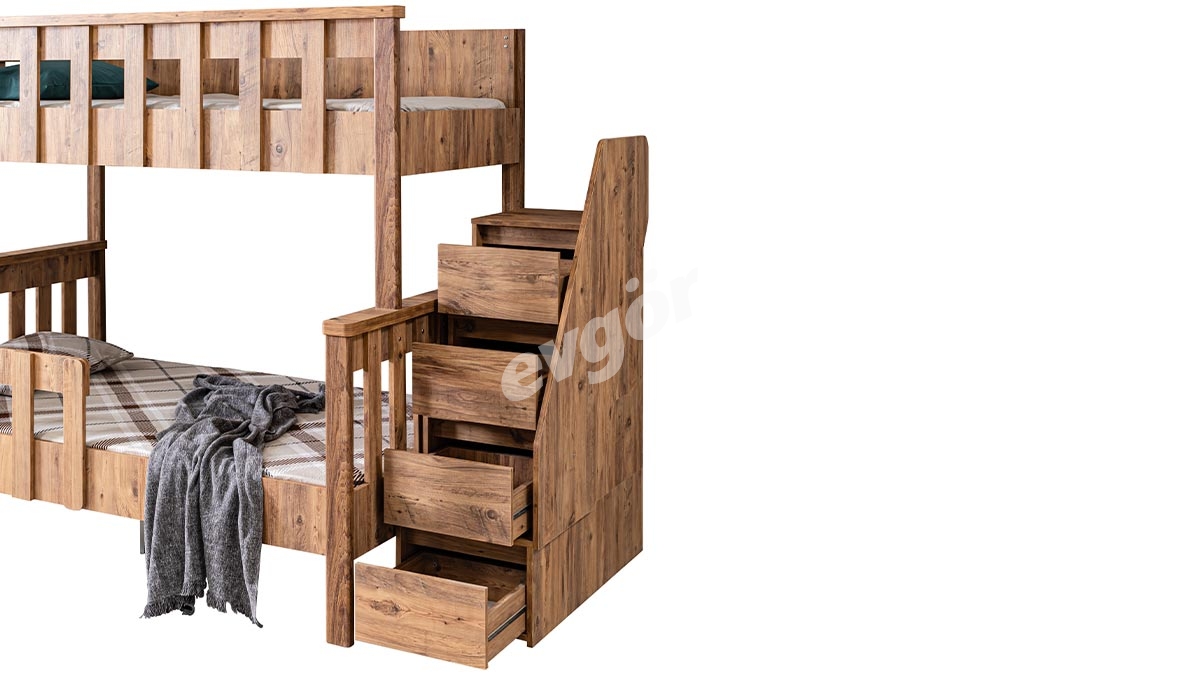 سرير بطابقين من خشب الجوز من Letona