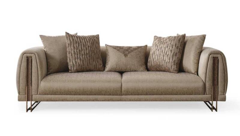 Letonya Modern Üçlü Koltuk