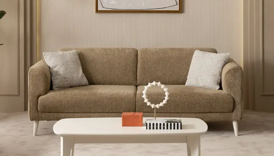  Linus Modern Kahverengi Üçlü Koltuk - 1