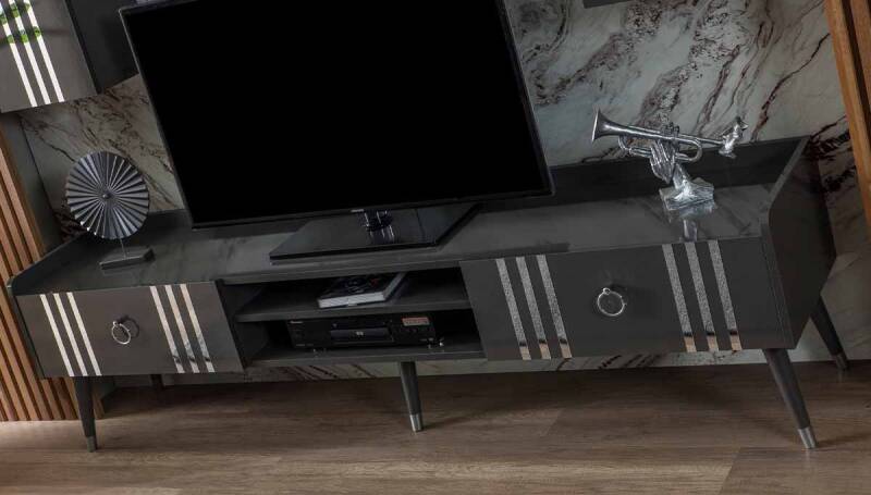 Livada Antrasit Modern TV Sehpası