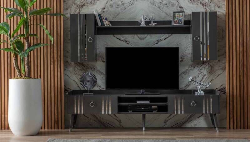 Livada Antrasit Modern TV Ünitesi