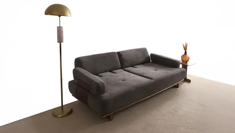 Lotus Modern Gri Üçlü Koltuk - 2