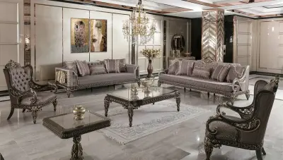 Lovren Art Deco Sofa Set - Thumbnail