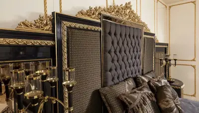 Mahaçkale Siyah Klasik Yatak Odası - Thumbnail