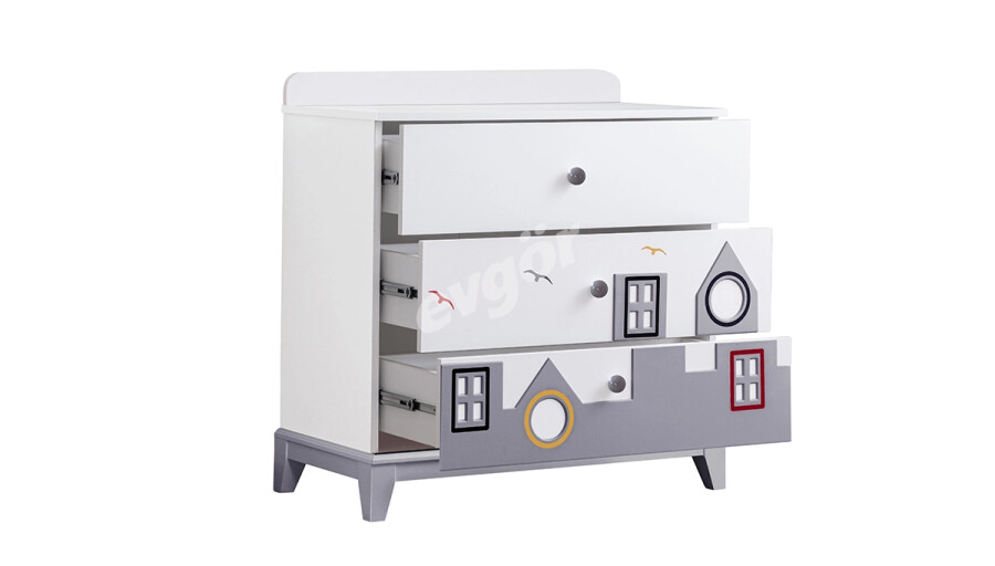 Manzara Gri Şifonyer