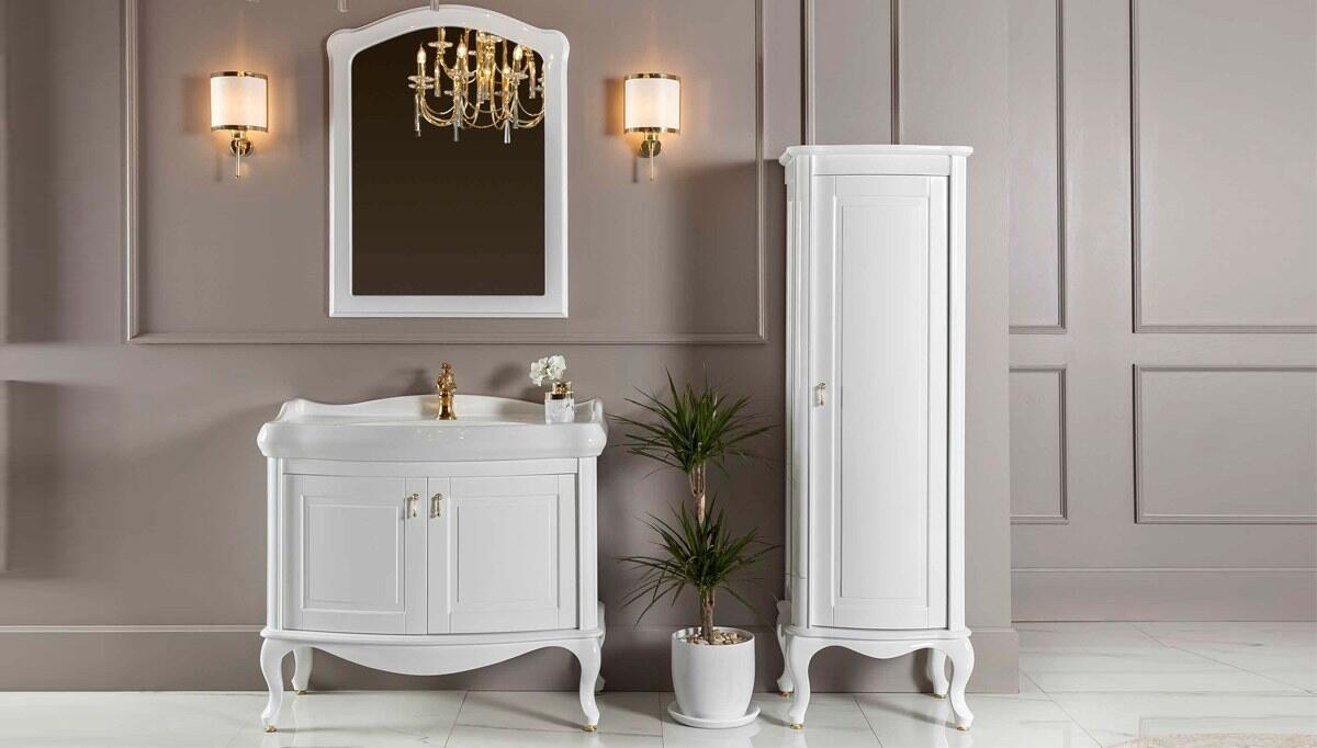 Merola Beyaz Klasik Banyo Takımı - Thumbnail