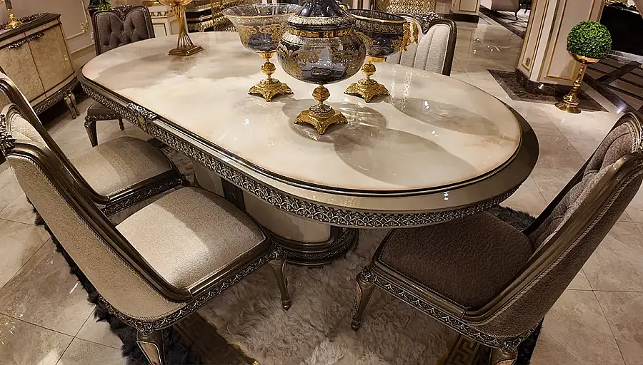 Milan Krem Lüks Yemek Odası - 3