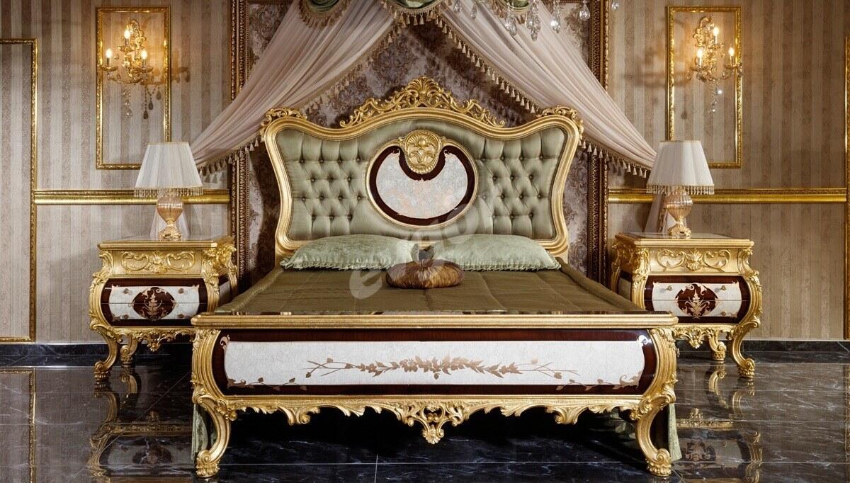 Monesa Altın Varaklı Yatak Odası