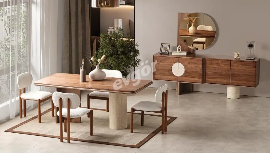 Montella Modern Ceviz Yemek Odası - 1