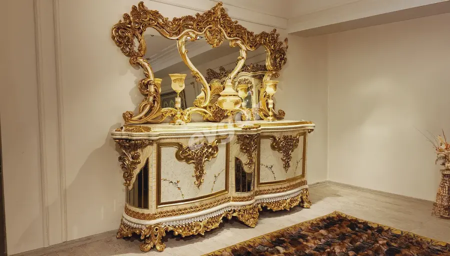 Nazende Mavi Klasik Konsol + Ayna - 1