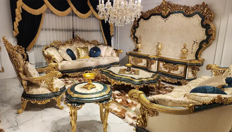 Nazende Yeşil Klasik Koltuk Takımı - 1