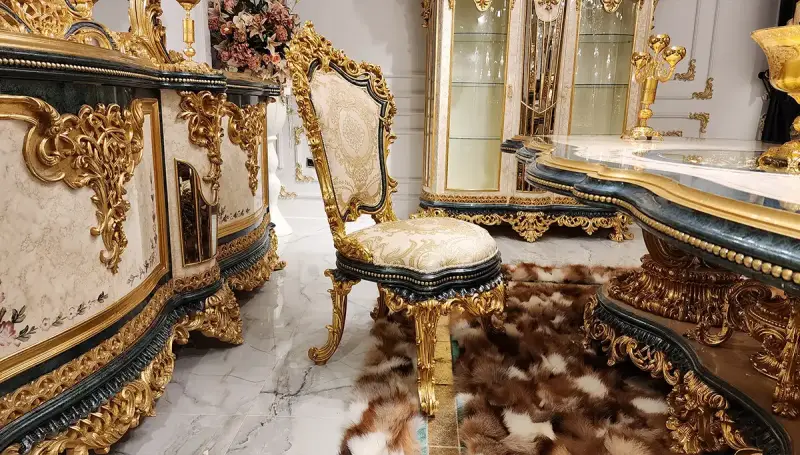 Nazende Yeşil Klasik Salon Takımı (Hemen Teslim ) - 8