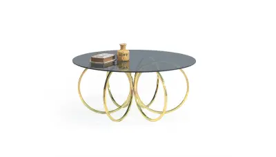 Olimpik Gold Metal Coffee Table