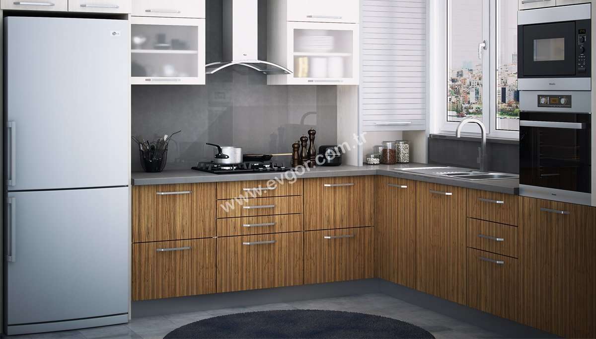 oyku Wooden Renkli Kitchen Cupboard