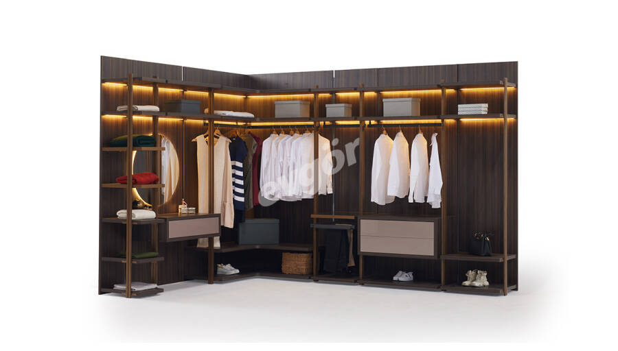 Parina Modern Kapaksız Köşe Dolap - 2