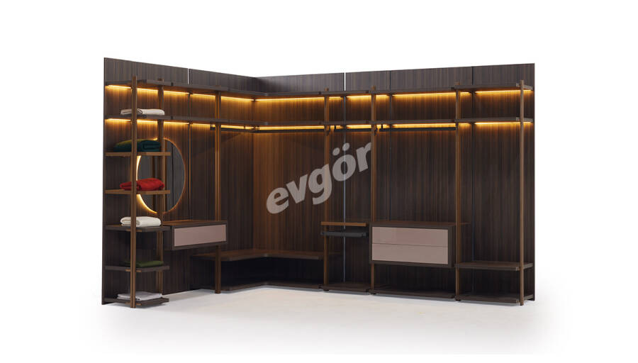Parina Modern Kapaksız Köşe Dolap - 3