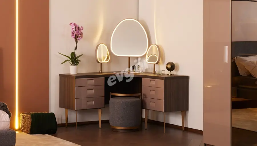 Parina Modern Köşe Şifonyer + Ayna - 1