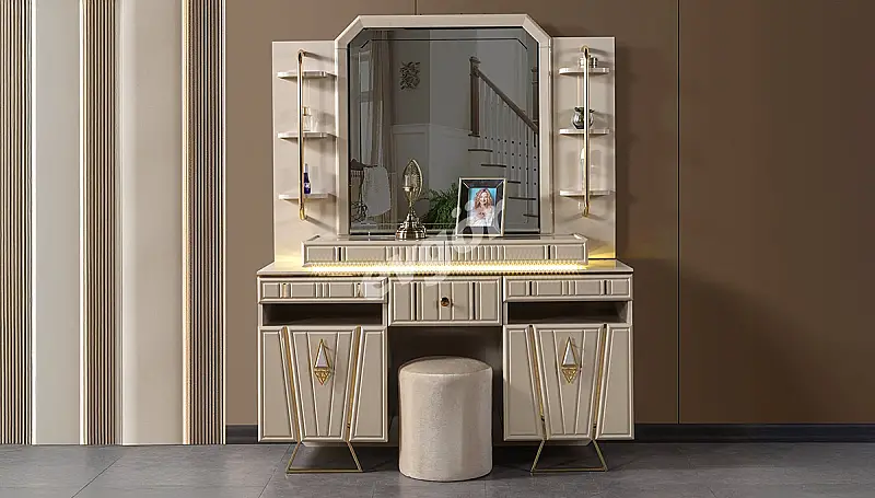 Parsela Lüks Şifonyer + Ayna + Puf