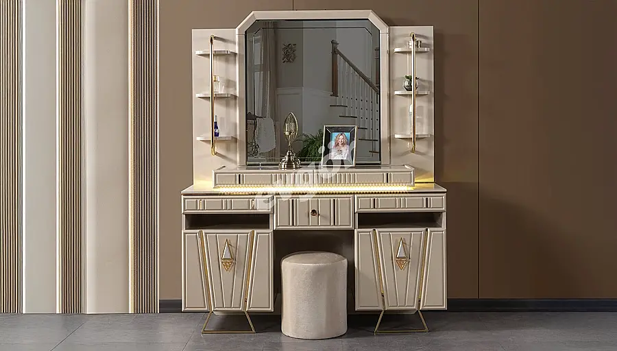 Parsela Lüks Şifonyer + Ayna + Puf - 1