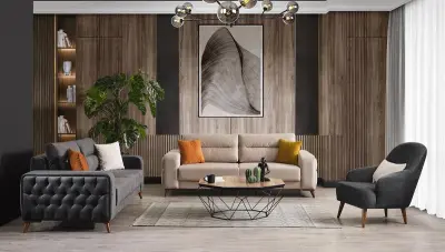 Parsila Modern Sofa Set - Thumbnail