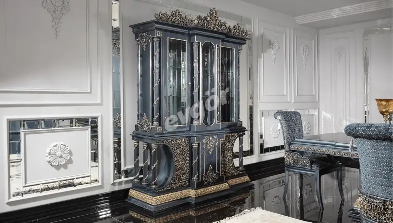 Piraye Mavi Klasik Vitrin - 1