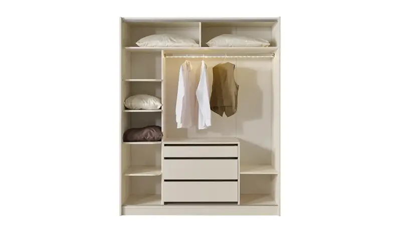 Rimay Modern 4 Kapılı Reflekte Akordion Dolap - 2