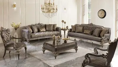 Rivesa Art Deco Sofa Set - Thumbnail