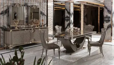 Rivesa Art Deco Yemek Masası - Thumbnail