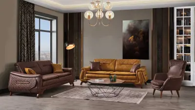 Rolan Modern Bedli Sofa Set - Thumbnail
